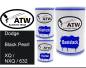 Preview: Dodge, Black Pearl, XQ / NXQ / 632: 500ml Lackdose + 500ml Klarlack + 250ml Härter - Set, von ATW Autoteile West.